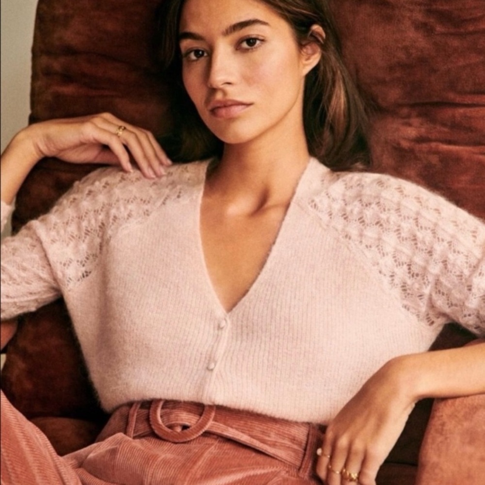 SÉZANE Garance Cardigan / Blush / Size M